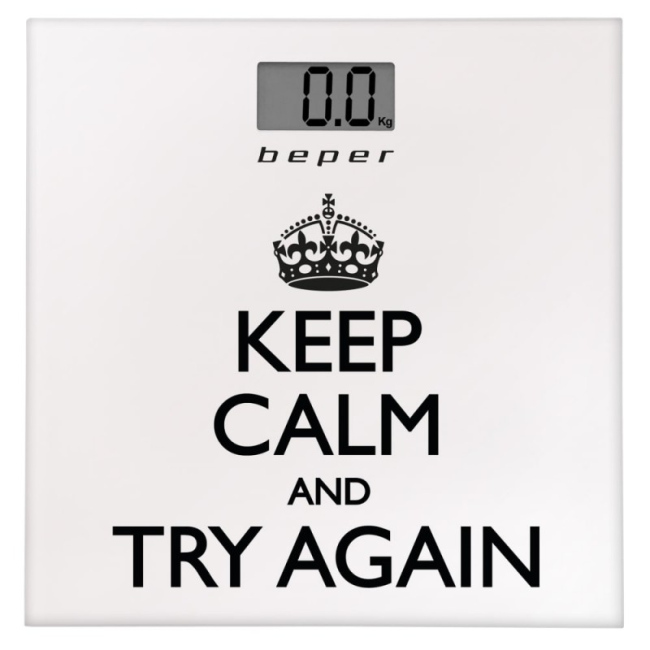 ζυγαριά σώματος keep calm and try again δώρο