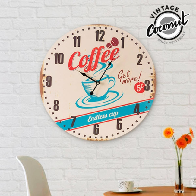 μεγαλο ρολόι τοίχου coffe