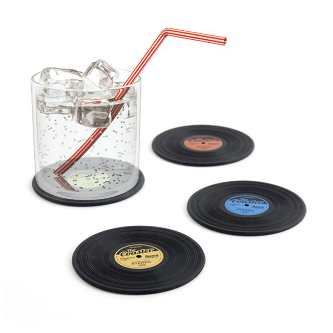 δώρο vintage σουβέρ βινυλίου the coaster
