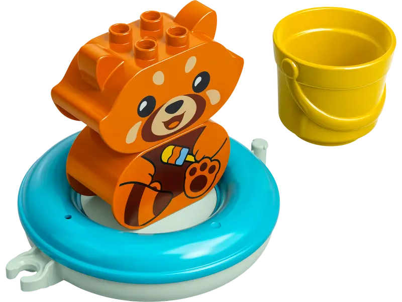 Παιχνίδι LEGO® DUPLO® My First: Bath Time Fun: Floating Red Panda Ένα <strong>παιχνίδι</strong> κατάλληλο για να συντροφεύει και να διασκεδάζει το παιδί σας στο <strong>μπάνιο</strong> του. Το παιχνίδι αποτελείται από 5 κομμάτια και είναι κατάλληλο για παιδιά ενάμιση έτους και πάνω. doro-lego-floating-red-panda